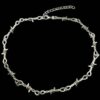 Wholesale Gothic Punk Barbed Wire Thorn Necklace Unisex Stylish Jewelry Accessory