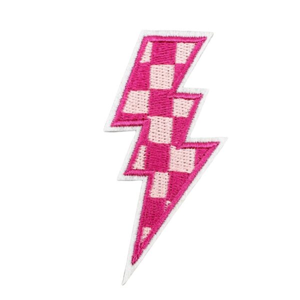 oly-7941176fe6863975aed58d036c7d4e7a Wholesale Plaid Lightning Iron-On Embroidered Patch DIY Fashion Accessory for Hats Shoes