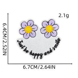 Letter flower cloth stickers 2#