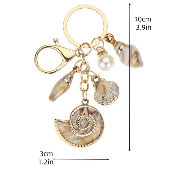 oly-7948ad5271676bdfa278e05f4ca819e6 Wholesale Resin Gold Plated Shell Keychain Pendant for Bag Car Decoration Boutique Resale