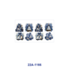 Wholesale 5pcs Soft Serene Blue Romantic Wedding Couple Bridesmaid Flower Gift Box Bell Champagne Butterfly Heart Gem Mixed Decor Prints 16oz Cup UV DTF Wraps
