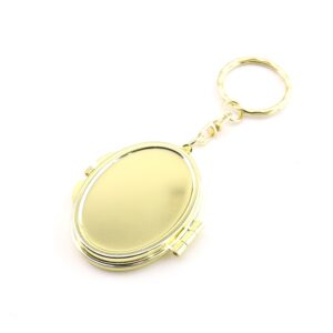 Gold (oval mirror) key ring