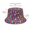 Wholesale Digital Print Bucket Hat Geometry Pattern Trendy Unisex Sun Hat