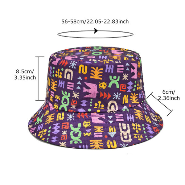 Wholesale Digital Print Bucket Hat Geometry Pattern Trendy Unisex Sun Hat