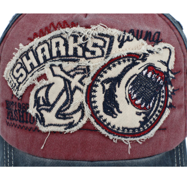 oly-796e4c518f58408225a3750bb3a1c0e6 Wholesale Shark Embroidery Baseball Cap 3D Letter Cotton Hat Adjustable Fashion Accessory for Resale