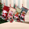 Wholesale European Style Large Linen Christmas Stocking Decorative Gift Bag Boutique Home Decor
