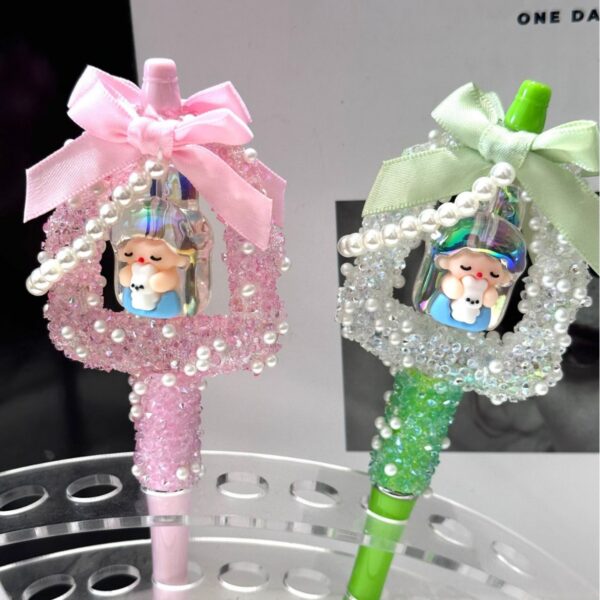 Wholesale Stylish Beaded Butterfly Pen Trendy Decorative Writing Instrument for Resale
