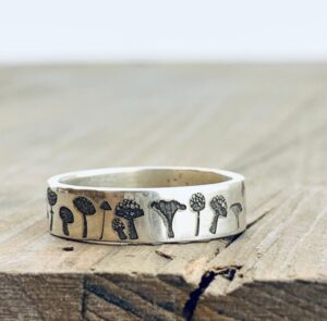 Wholesale Alloy Cute Mushroom Ring Geometric Design Women's Fashion Accessory