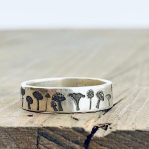 Wholesale Alloy Cute Mushroom Ring Geometric Design Women's Fashion Accessory