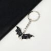 Wholesale Black Zinc Alloy Bat Keychain Halloween Car Key Accessory