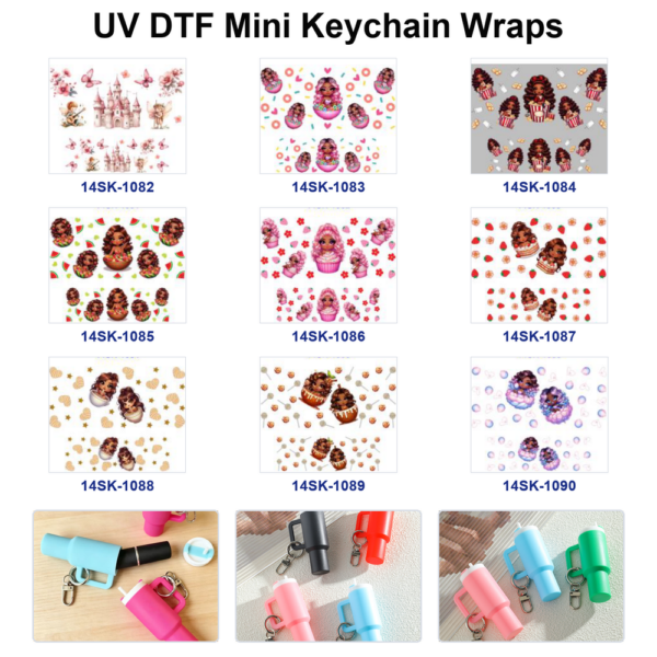 oly-79c3ab0cd1c3a4a14beb26fad018b33a Wholesale 2/4/8pcs Cute Cartoon Girl Castle Sweet Treat Print Mini Cup Keychain Sticker