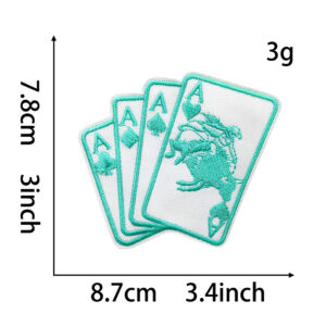 Hot melt adhesive backing * Lake blue playing cards 4A