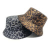 Wholesale Trendy Leopard Fisherman Hat Women Sun Protection Bucket Hat