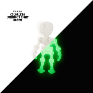 Mini skull skeleton (colorless luminous green)