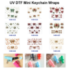 oly-79df4f3dbc6fa5b987deeef2dd58b675 Wholesale 2/4/8pcs Vintage Bow Floral Print Mini Cup Keychain Sticker