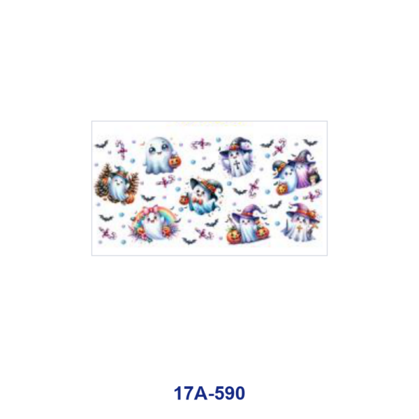 oly-7a06bb89c5bde0bd6b1a3529dc2283a8 Wholesale 5pcs Fall Halloween Cute Ghost Witch Hat Sunflower Pumpkin Checker Bat Spiderweb Mixed Decor Prints 16oz Cup UV DTF Wraps
