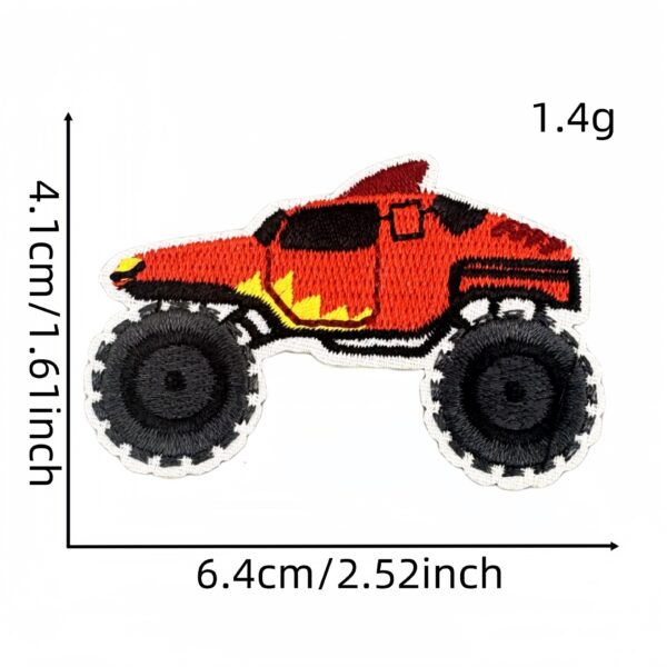 oly-7a07fed893bc6359f2a9b0f7404b1bd0 Wholesale Cartoon Off-Road Vehicle Embroidered Patch Fashion Accessory for DIY Decoration Boutique Resale