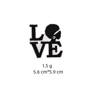 7# Black girl Hot Melt Adhesive cloth stickers