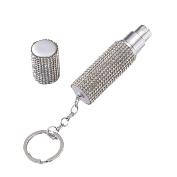 oly-7a209c497e2e64d033fe270884d9f197 Wholesale Rhinestone Creative Metal Perfume Bottle Keychain for Women Trendy Key Chain Accessory for Wedding or Everyday Gift