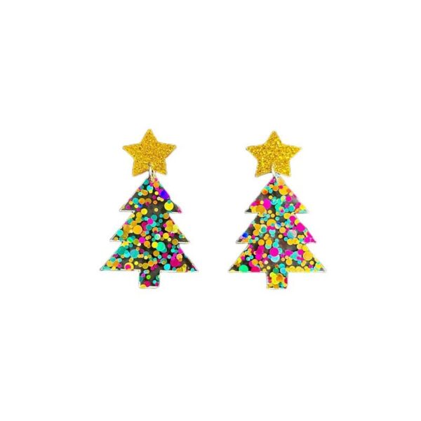oly-7a3380e642b015e2884e67c3b75330f1 Wholesale Acrylic Christmas Cartoon Earrings for Party Wear Jewelry Accessory