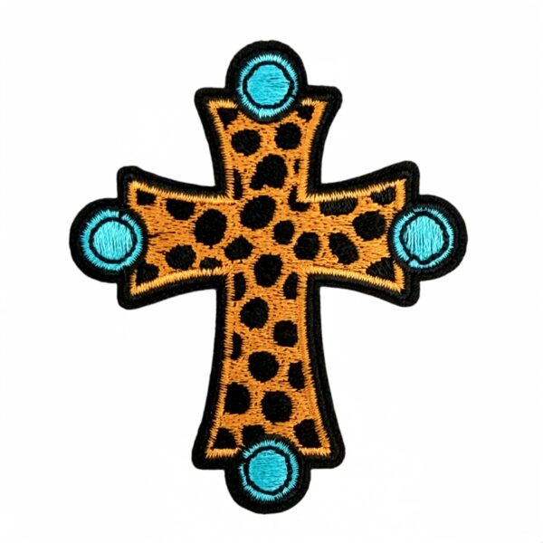Wholesale Iron-On Embroidery Patches Western Cowboy Cross Design for Hats Clothing Bags Trendy Fashion Accessory Set of 9