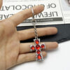 oly-7a576c6c0ec88eba5eb72e8ba5c057fb Wholesale Punk Gothic Red Cross Pendant Keychain Bag Charm Car Key Accessory