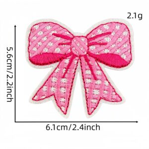 Pink bow cloth patch 6 #