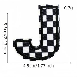 Checkerboard letter patch J