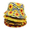 Wholesale Reversible Sunflower Zebra Print Bucket Hat Sun Protection Resale