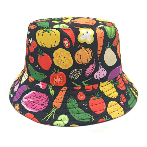 oly-7a7c5882b8bde1ffdfbcd26c1d4c4fb2 Wholesale Fashion Vegetable Print Fisherman Hat for Women Sun Protection Casual Outdoor Hat