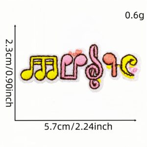 Musical note cloth sticker 10#