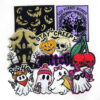 Wholesale Halloween Ghost Skull Embroidery Patches Decorative Iron-on Patches for Clothing Boutique Resale Accessory