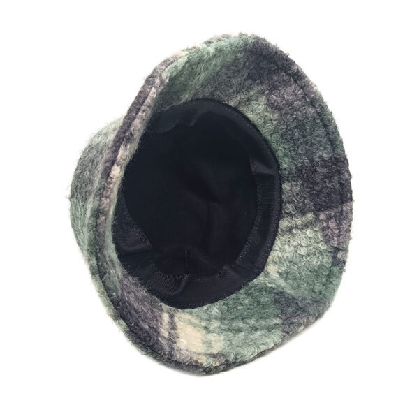 oly-7aa5d16068f096fd05d32525befe009d Wholesale Plaid Lamb Wool Fisherman Hat Green Winter Unisex Fashion Accessory