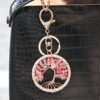 Wholesale Hand-Knitted Crystal Tree of Life Pendant Bag Charm Keychain Decorative Accessory