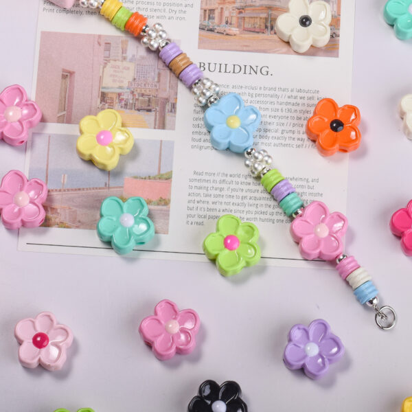 oly-7ac2d2cfb1a86f5920a50c06484230a0 Wholesale Mixed Color Floral Acrylic Loose Beads for DIY Keychain Phone Strap Bag Charm Fashion Accessory