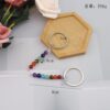 oly-7ac513a4e0f1f9fc429b833bb90b80d8 Wholesale Metal Keychain with Natural Crystal Beads Mediterranean Style Bag Pendant for Gift or Resale
