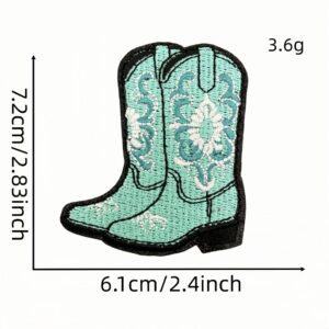 Turquoise denim patch 12#