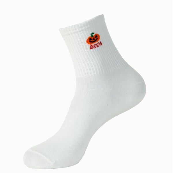oly-7ae3fc2d617711cad0c4c57c0b0e07a6 Wholesale Trendy Face Mid Calf Socks Polyester Unisex Casual Socks