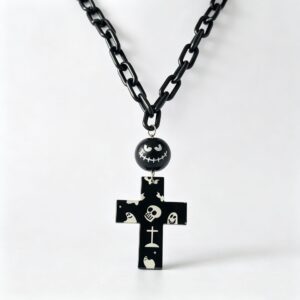 Black cross necklace