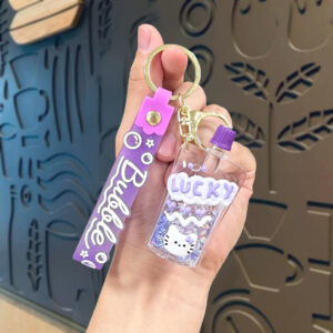 Oil-filled glow-in-the-dark jelly bottle - purple