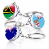 Wholesale Australia Flag Football Keychain Metal Crystal Pendant Fashion Accessory