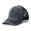 Wholesale Chic Distressed Crossover Baseball Cap Yellow Adjustable Cotton Polyester Everyday Accessory