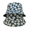 Wholesale Double Sided Bucket Hat with Chic Floral Pattern for Outdoor Sun Protection Fashion Accessory