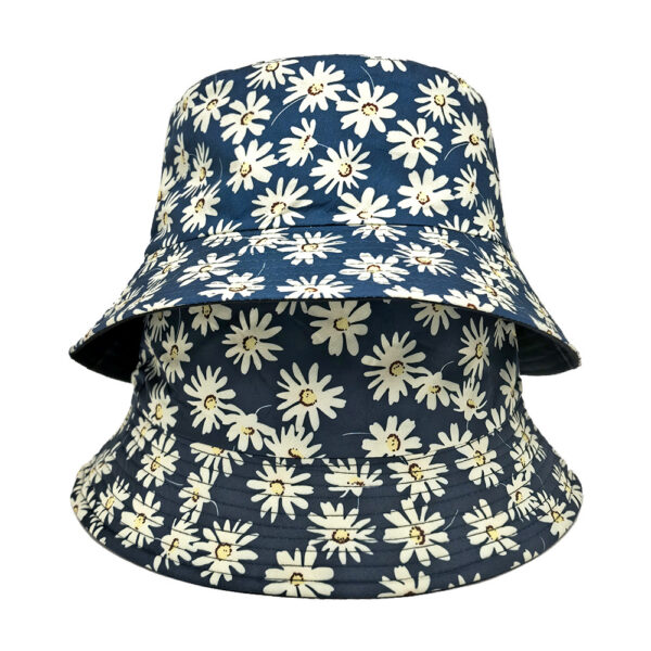 Wholesale Double Sided Bucket Hat with Chic Floral Pattern for Outdoor Sun Protection Fashion Accessory