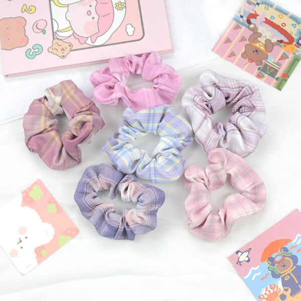 Wholesale JK Plaid Pig Intestine Hair Tie Fashion Hair Accessory Chic Everyday Wear for Boutique Resale