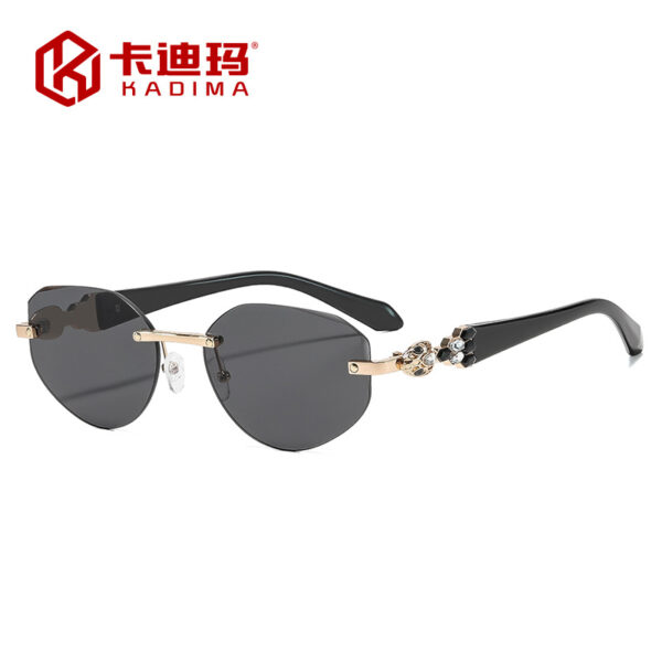 oly-7b20cbe258378bf2bac16ffd8f950a0c Wholesale Rimless Polygon Sunglasses for Women UV400 Black Gray Trendy Street Style Sunglasses for Resale