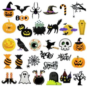 Wholesale Halloween Black Series Embroidered Patches Polyester Iron-On Decorative Fashion Accessory for Resale
