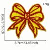 oly-7b39109e0b00b8dcb292775d7e3c1fd3 Wholesale Cartoon Baseball Embroidered Patch - Yellow with Gold Edge Iron-On Clothing Accessory for Gift or Resale