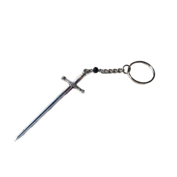 oly-7b4d1b08b883d721245f3cba7f51704a Wholesale Gothic Silver Keychain, Trendy European Style Alloy Key Ring, Fashion Accessory for Everyday Use