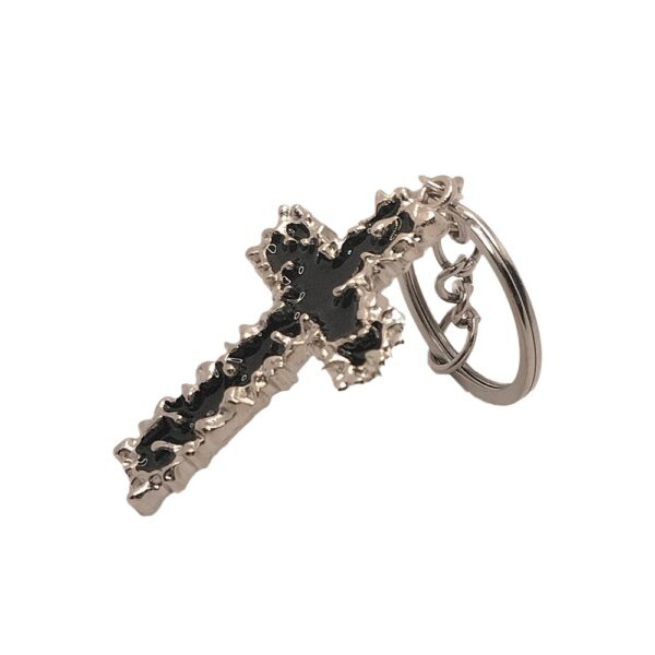 Wholesale European Style Cross Metal Keychain Christmas Gift for Couple Fashion Accessory